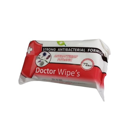 Servetele antibacteriene pentru maini, Doctor Wipes, 72buc -  Aviz Biocid Ministerul Sanatatii [4]