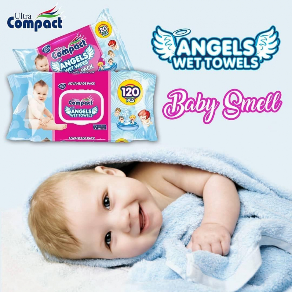 Servetele Umede Fresh cu Capac - Angels Baby Fresh - 1 Pachet x 72 buc, Large 16x19CM [5]