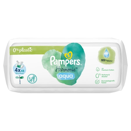 Servetele umede, Pampers Harmonie Aqua Pure, 4 pachete x 48 bucati [5]