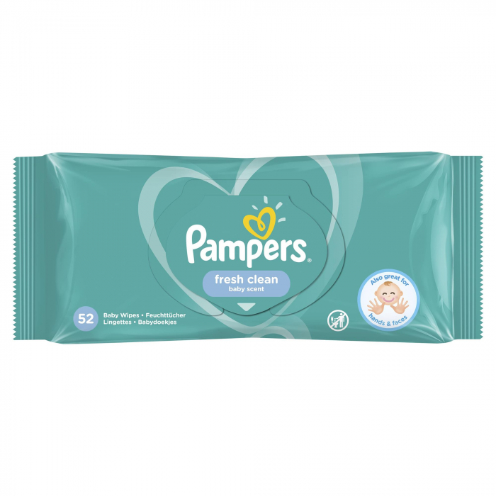 Servetele umede Pampers Fresh Clean, 12 pachete x 52, 624 buc [11]