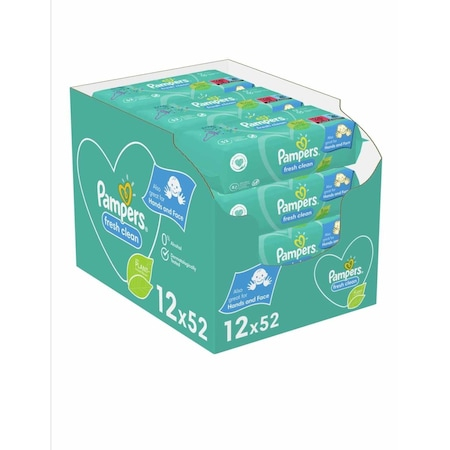 Servetele umede Pampers Fresh Clean, 12 pachete x 52, 624 buc, SE005 [9]