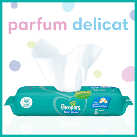 Servetele umede Pampers Fresh Clean, 12 pachete x 52, 624 buc [5]