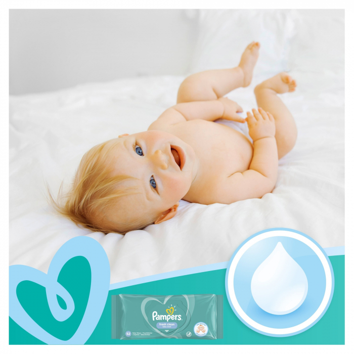 Servetele umede, Pampers, Fresh Clean, 80 buc [6]