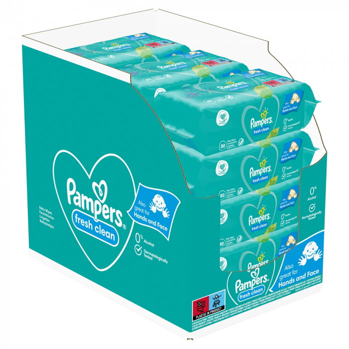 Servetele umede, Pampers, Fresh Clean, 80 buc [2]