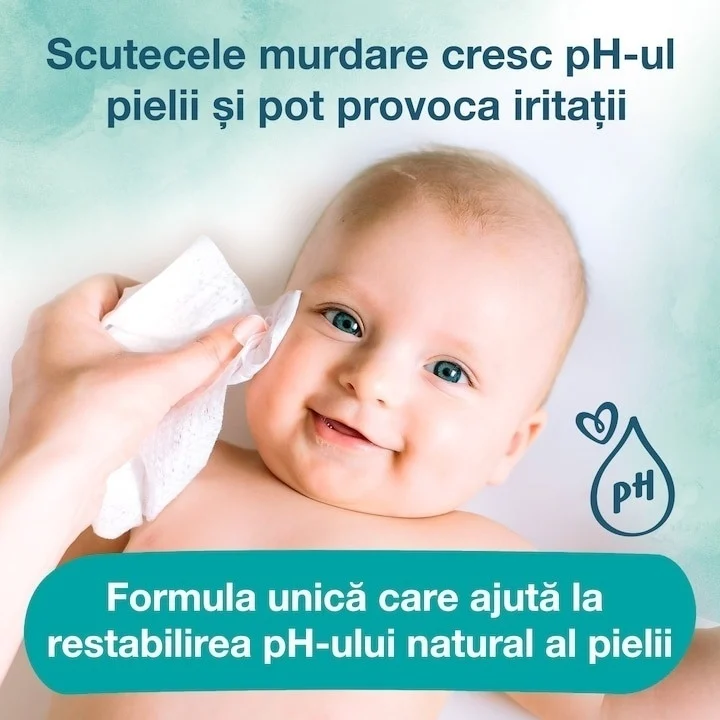 Servetele umede PAMPERS Harmonie Aqua, 0% plastic, 15 pachete, 720 buc [2]