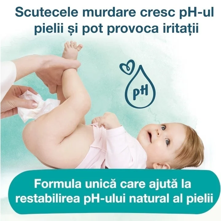 Servetele umede PAMPERS Harmonie Aqua, 0% plastic, 15 pachete, 720 buc [4]