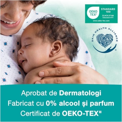 Șervețele Umede Pampers Harmonie Aqua 15 Pachete x 48 Servețele = 720 Servețele pentru Bebeluși, ajută la restabilirea pH-ului natural al pielii, loțiune delicată cu 99% apă pura [13]