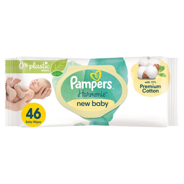 Servetele umede Pampers Harmony New Baby XXBox cu Aloe Vera - 0% Plastic, 9 Pachete x46 buc, 414 buc [3]