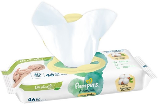 Servetele umede Pampers Harmony New Baby XXBox cu Aloe Vera - 0% Plastic, 9 Pachete x46 buc, 414 buc [6]