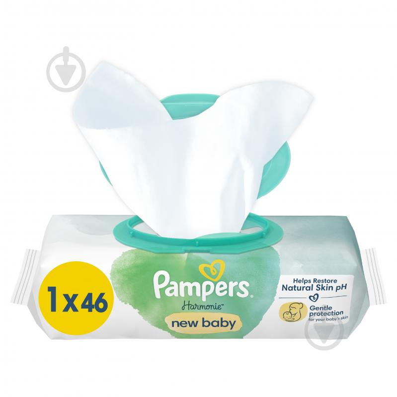 Servetele umede Pampers Harmony New Baby XXBox cu Aloe Vera - 0% Plastic, 9 Pachete x46 buc, 414 buc [2]