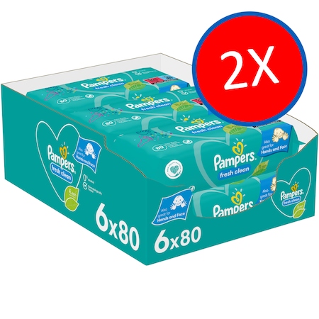 Servetele umede, Pampers, Pachet 12 x 80 buc, 960 buc [8]