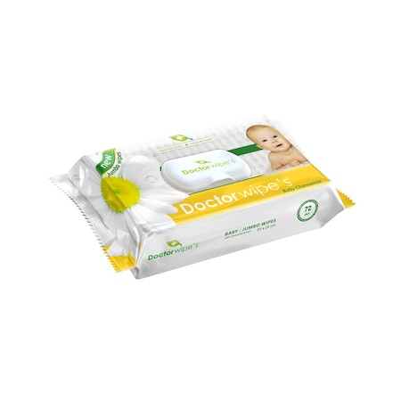 Servetele umede pentru copii cu capac Doctor Wipe's Jumbo Baby chamomile 72buc [1]