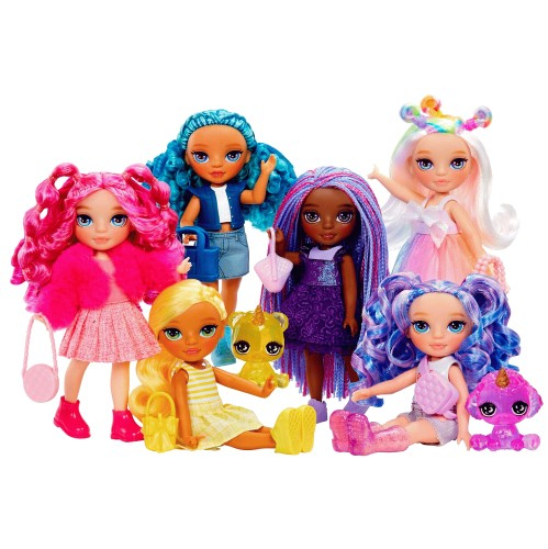 Set 3 Păpuși Scolarite Elegante Rainbow Dash High Littles – Magenta Monroe, Opal Raine si Kandy Hart, 30 cm [4]