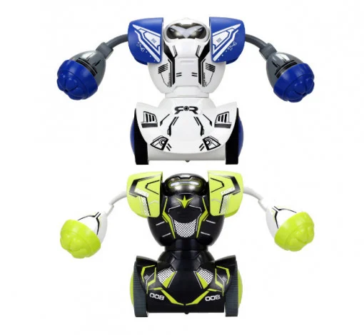 Set 2 Roboti Luptatori cu Pumni Puternici,  Inteligenta Artificiala si Telecomanda - SilverLit Robo Kombat Mega Robots Twin Pack - Set Albastru [9]