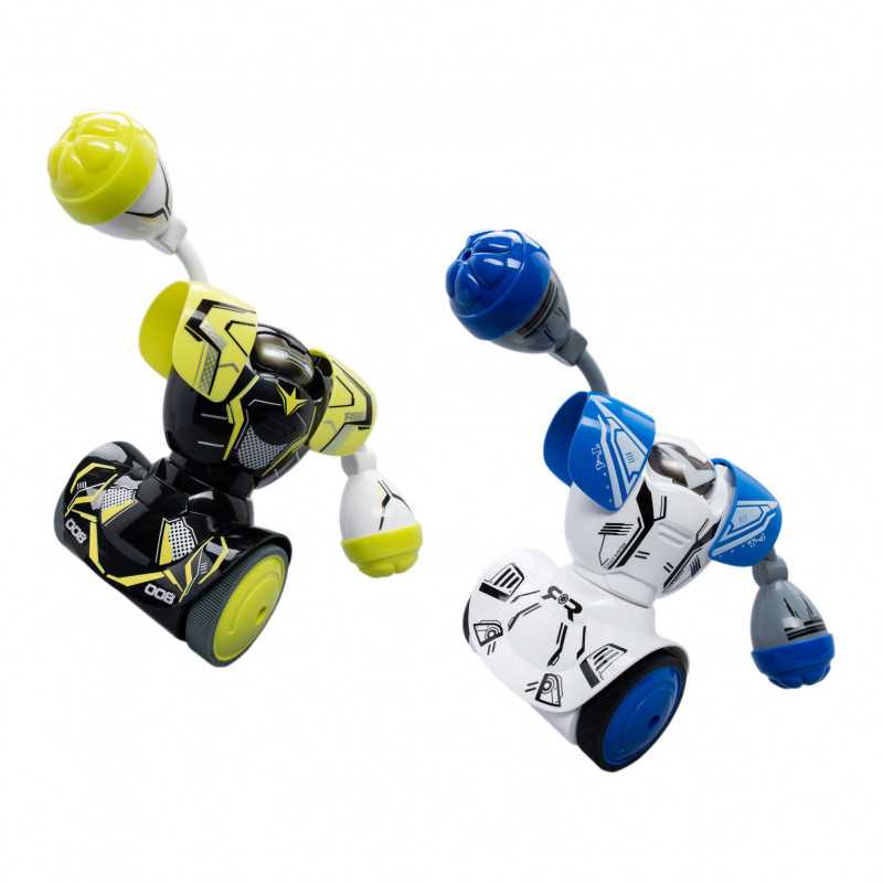 Set 2 Roboti Luptatori cu Pumni Puternici,  Inteligenta Artificiala si Telecomanda - SilverLit Robo Kombat Mega Robots Twin Pack - Set Albastru [12]