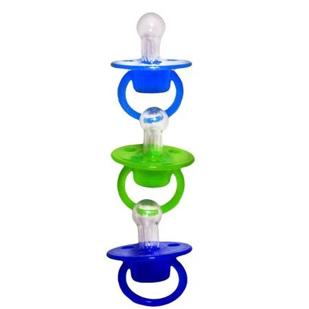 Set 3x Suzete BabyPure pentru  Baieti din Silicon - Forma Rotunda fara BPA (0 Luni +) [2]