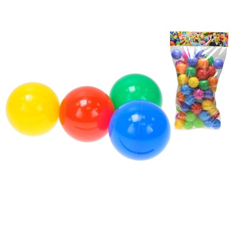 Set de mingi de joaca din plastic moale, Kiddy Kids 100 de bucati, Diametru 7.cm, pentru Spatii de Joaca , Multicolor [10]