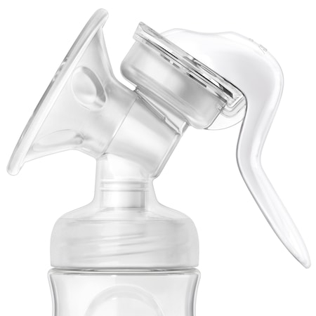 Set cadou Pompa pentru san manuala cu biberon pentru hranire naturala Philips-AVENT SCF330/20 + 12 tampoane de san [3]