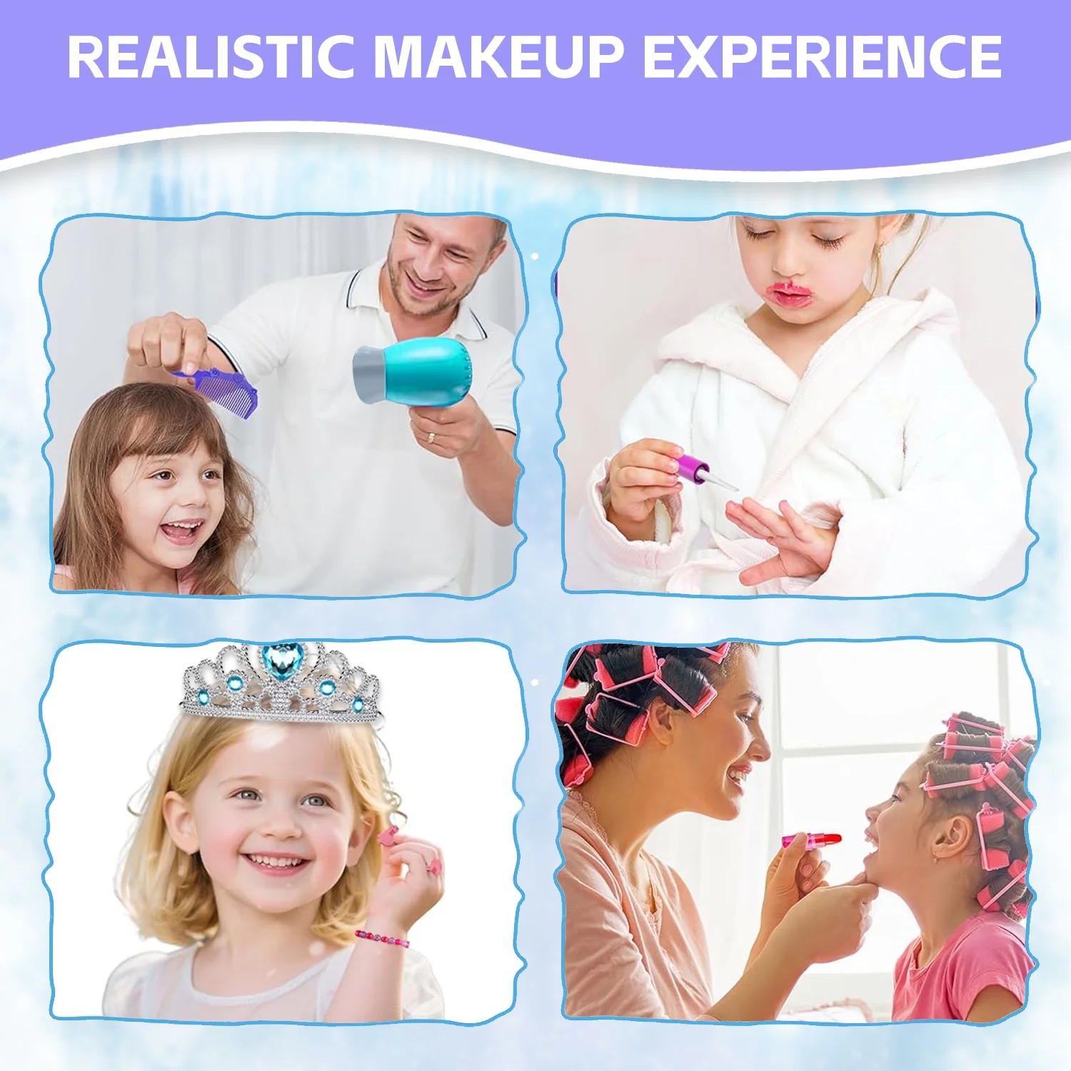 Set Complet pentru Fetite - Masa de Toaleta cu Pian pentru Printese , 29 Piese, 74x44x23 CM [5]