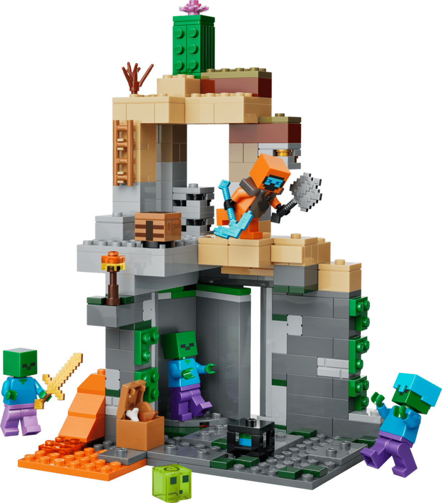 Set  de Construcție LEGO Minecraft 21287 – Zombie Dungeon - Temniță Modulară cu 4 Figurine incluse - 8+ ani, 248 piese [2]