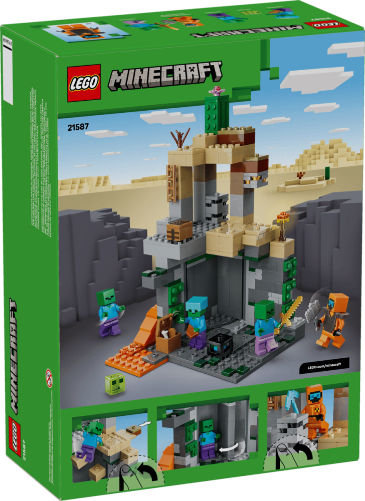 Set  de Construcție LEGO Minecraft 21287 – Zombie Dungeon - Temniță Modulară cu 4 Figurine incluse - 8+ ani, 248 piese [3]