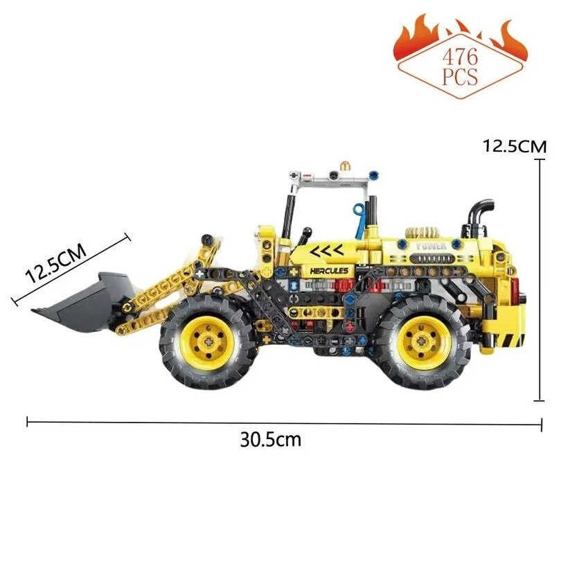 Set Constructii Mega Building -  Excavator Big  Herculess cu Functie Pull Back 476 piese [2]