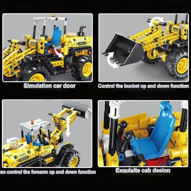 Set Constructii Mega Building -  Excavator Big  Herculess cu Functie Pull Back 476 piese [3]