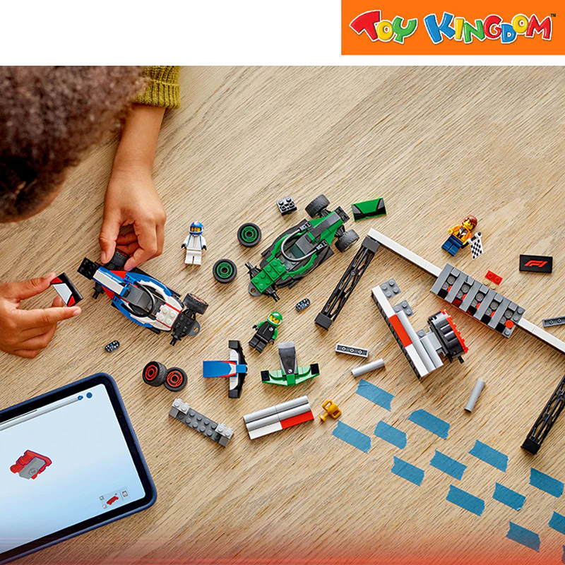 Set Constructii LEGO® City - Grila de Start F1® cu 2x Masini de Curse de Formula 1,  60474, 313 piese, 6 ani+ [4]