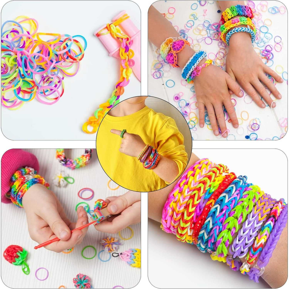 Set Educativ Trendy , Accesorii pentru realizarea Bratarilor din elastic,  Ultimate Rubber Band Loom ,4200 piese [4]