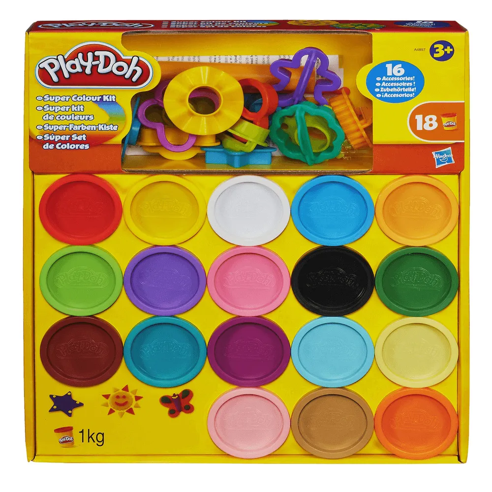 Set Multicreativ Play-Doh Super Rainbow Color, 18 Cutii Plastilina + 16 Accesorii pentru copii [6]