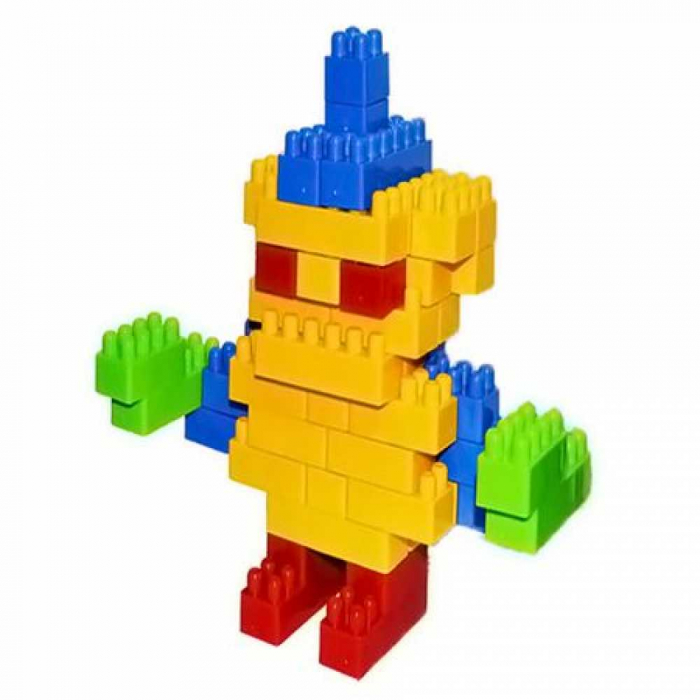 Set Cuburi de Construit, Multicolor, Diversitate de Forme si Structuri de Constructii, 130 Piese [7]