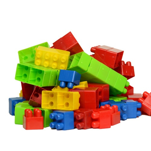 Set Cuburi de Construit, Multicolor, Diversitate de Forme si Structuri de Constructii, 130 Piese [6]