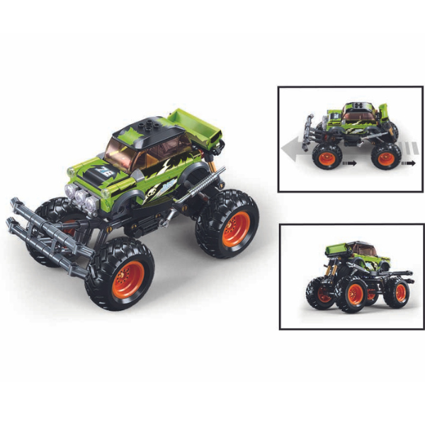Set de Construcție Power Bricks  Off - Road Monster Truck  cu Mecanism de Deplasare Pull Back - 264 Piese [8]