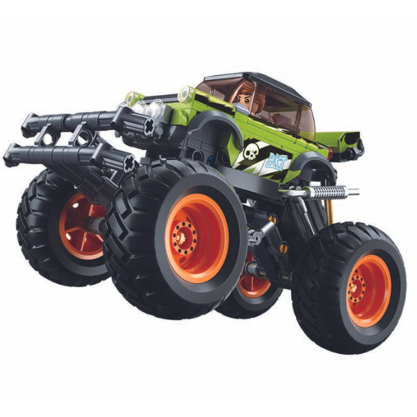 Set de Construcție Power Bricks  Off - Road Monster Truck  cu Mecanism de Deplasare Pull Back - 264 Piese [5]