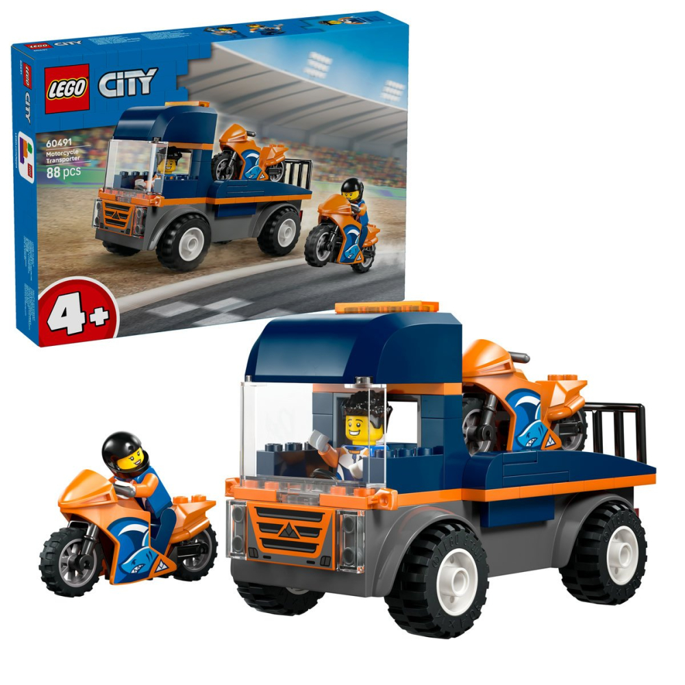 Set de Constructii - LEGO City 2026 Motorcycle Transporter 60491 Unboxing, Build [3]