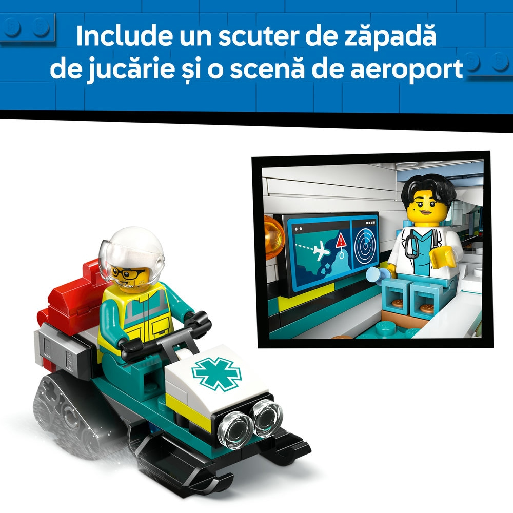 Set de Constructii - LEGO City Air : Avion-Ambulanta pentru Urgente , 403 piese, 6ani+ [8]