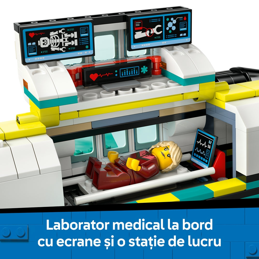 Set de Constructii - LEGO City Air : Avion-Ambulanta pentru Urgente , 403 piese, 6ani+ [7]