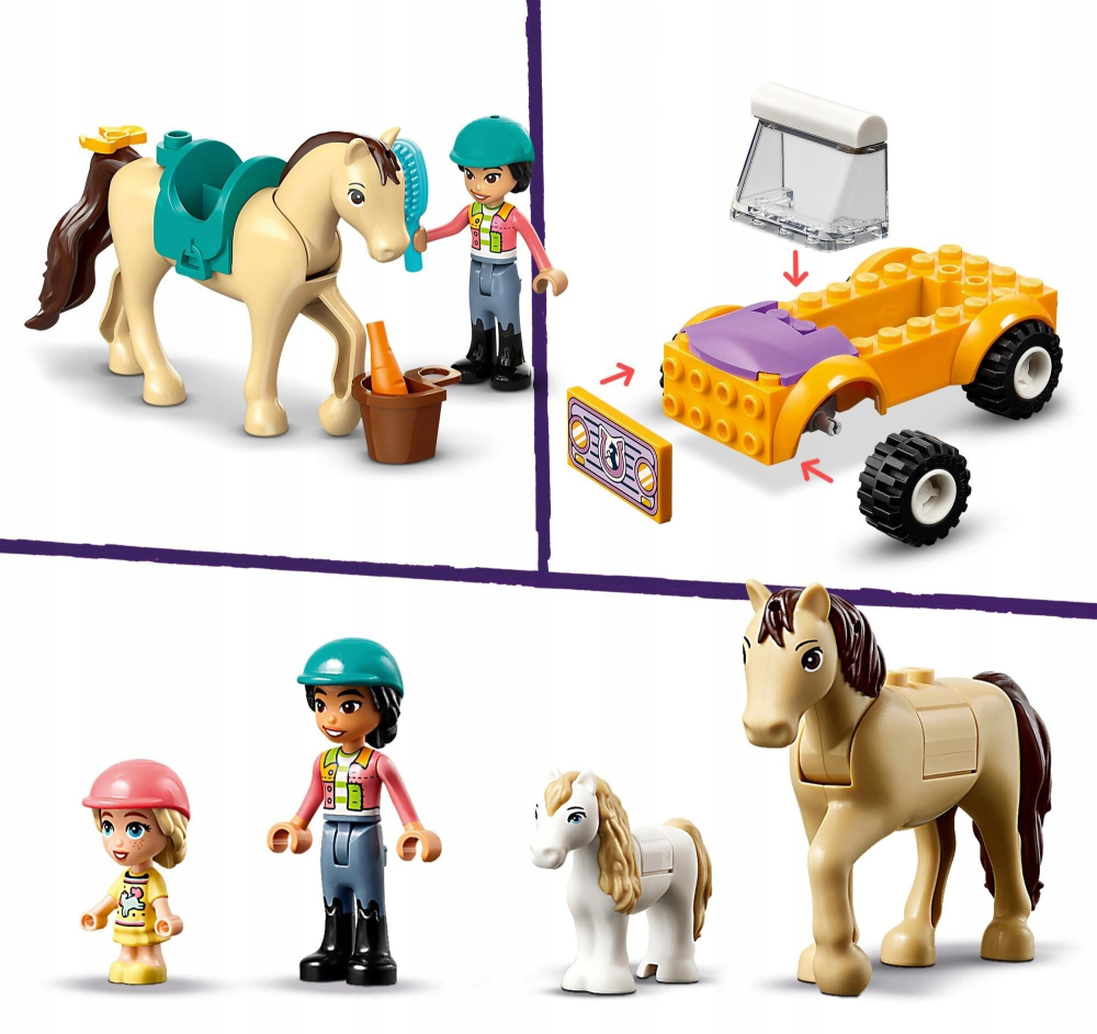 Set de Constructii pentru Fetite , LEGO Friends 42634 Remorcă pentru Cal și Ponei [5]