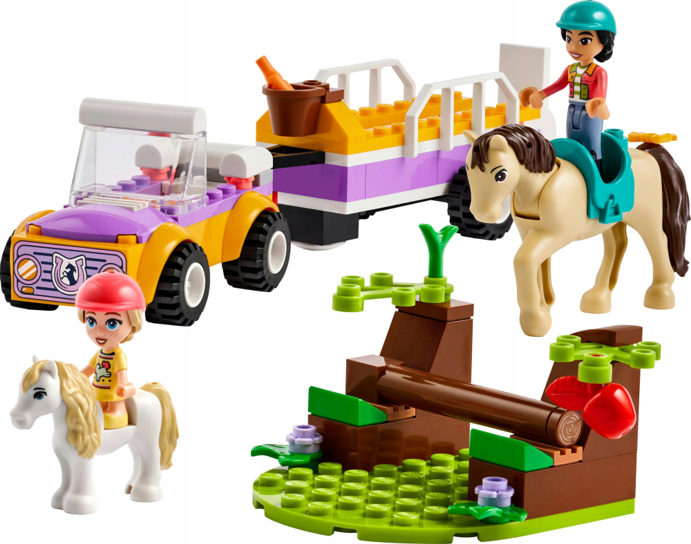 Set de Constructii pentru Fetite , LEGO Friends 42634 Remorcă pentru Cal și Ponei [4]