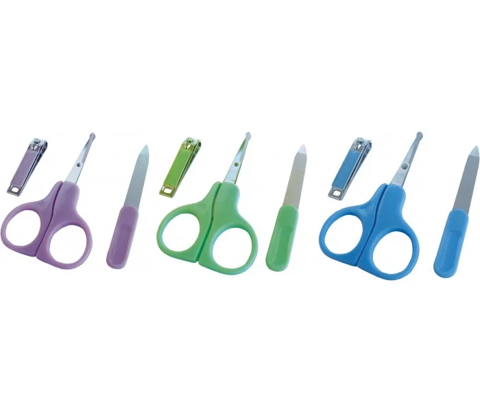 Set de  Ingrijire  pentru Manichiura Bebelusului -  3 Piese: Forfecuta, Unghiera si Pila - Set Verde [2]