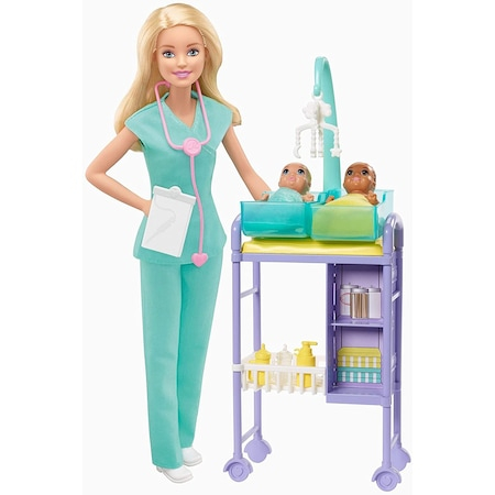 Set de joaca Barbie You can be - Doctor Pediatru, blonda [2]