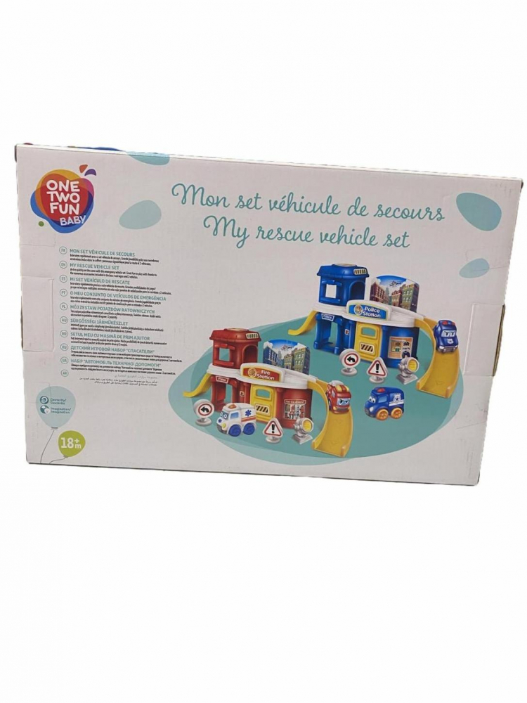 Set de joaca pentru Bebelusi 2 in 1 Statie S.O.S - Pompierul Sam Pompierii si Cartierul General al Politiei + 2 Masinute incluse, Multicolor [3]