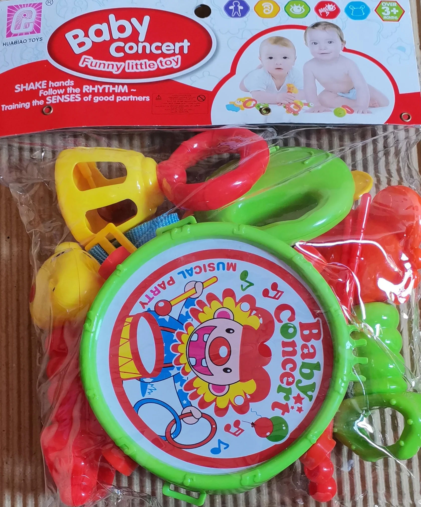 Set de Jucarii pentru Bebelusi , Tobita + 4 Tipuri diferite de Zornaitori, Plastic, Multicolor [2]
