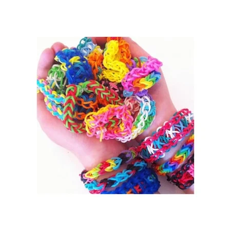 Set Educativ Trendy , Accesorii pentru realizarea Bratarilor din elastic ColZloom - Ultimate Rubber Band Loom ,Unicorn Rainbow [5]
