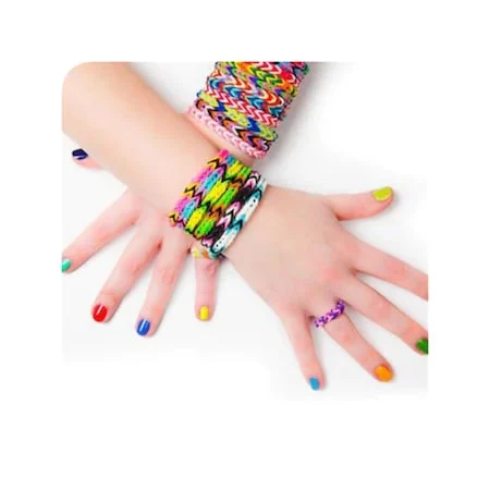 Set Educativ Trendy , Accesorii pentru realizarea Bratarilor din elastic ColZloom - Ultimate Rubber Band Loom ,Unicorn Rainbow [4]