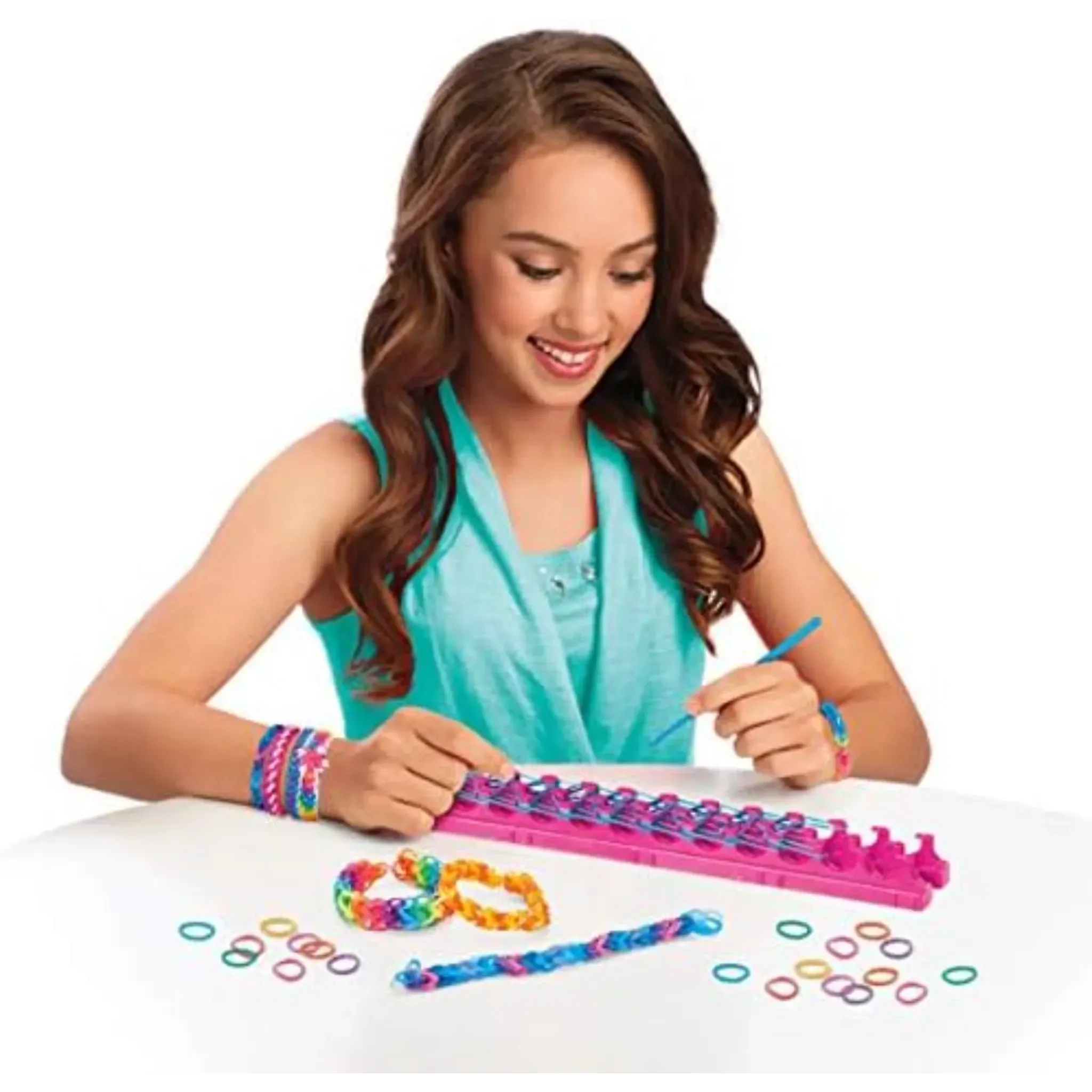Set Educativ Trendy , Accesorii pentru realizarea Bratarilor din elastic ColZloom - Ultimate Rubber Band Loom ,Unicorn Rainbow [7]