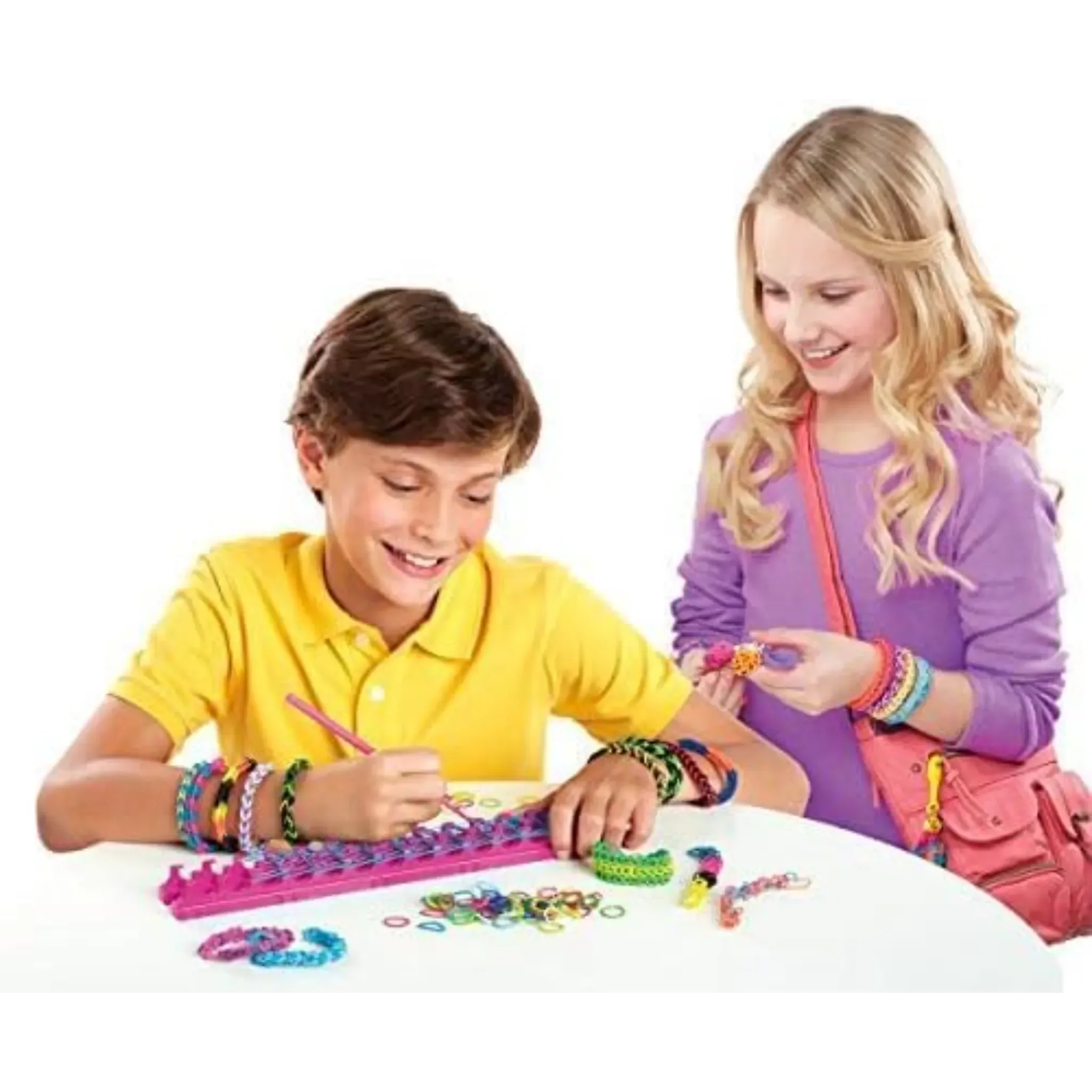 Set Educativ Trendy , Accesorii pentru realizarea Bratarilor din elastic ColZloom - Ultimate Rubber Band Loom ,Unicorn Rainbow [11]
