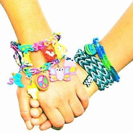 Set Educativ Trendy , Accesorii pentru realizarea Bratarilor din elastic , Rainbow Loom Bands , 9000 piese , Multicolor [5]