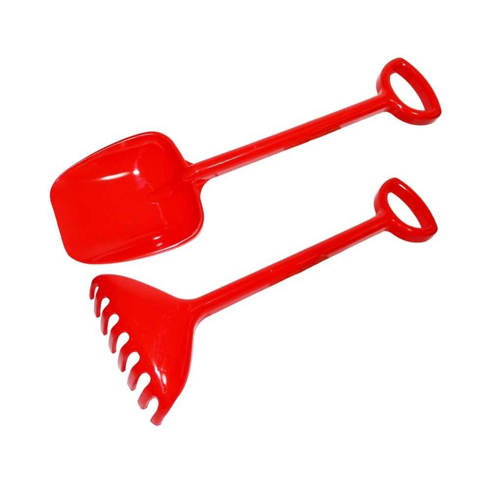 Set gradinarit pentru Copii,  Roaba  de Jucarie Albastra + Set Lopata si Grebla Rosii [8]