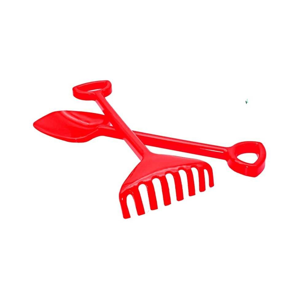 Set gradinarit pentru Micii Fermieri - Roaba de Jucarie Albastra si Unelte de Sapat in Gradina, Lopata, Grebla Rosii [5]